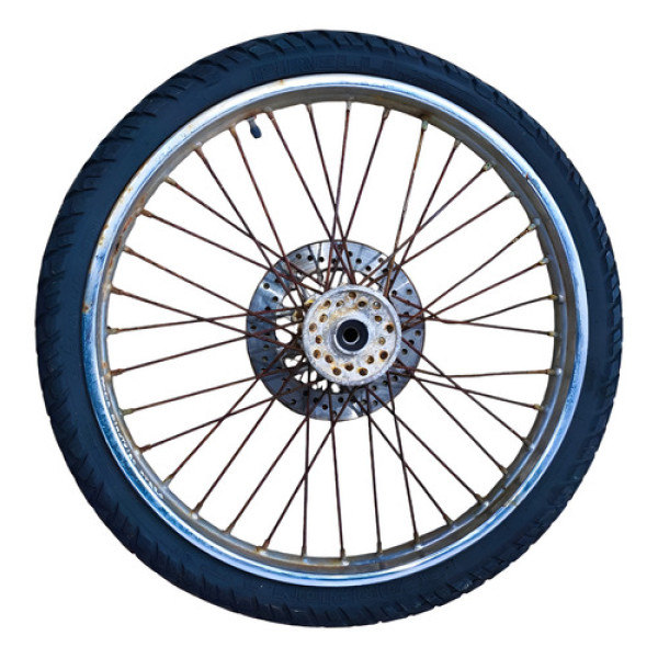 Roda Dianteira Com Detalhes Yamaha Xt 225 1999 2000 2001  Preto