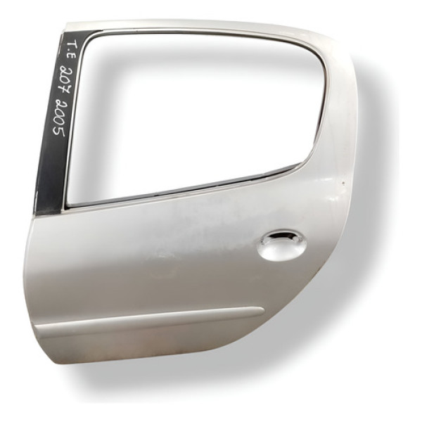 Porta Traseira Esquerda Peugeot 207 2005 2006 2007 A 2011 - Traseira - Esquerda - Prateado