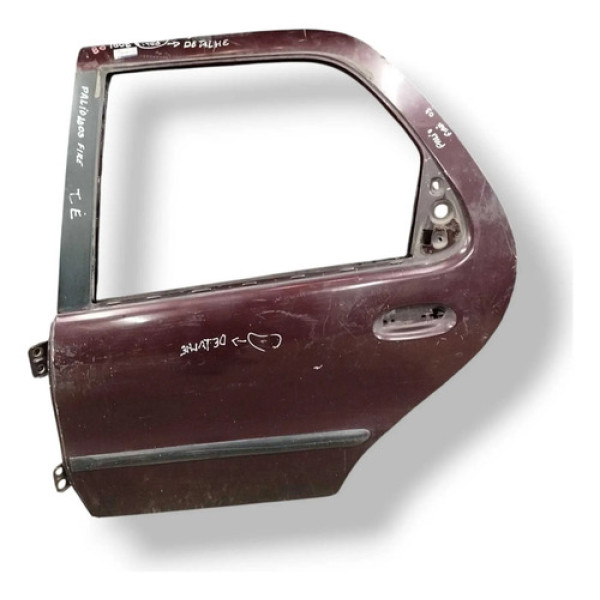 Porta Traseira Esquerda Fiat Palio Fire 2003 2004 Detalhe Traseira Esquerda Vermelho