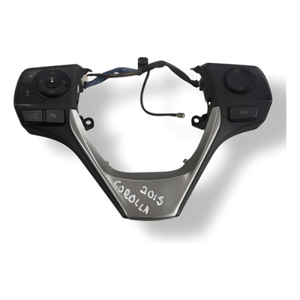 Moldura C/comandos Do Volante Toyota Corolla 2015 75e758rh Preto Lisa