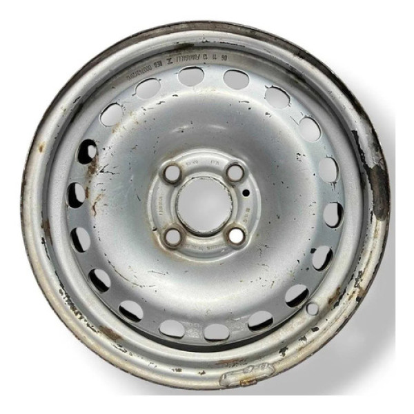 Roda De Ferro Avulsa Volkswagen Aro 14 4 Furos Preto