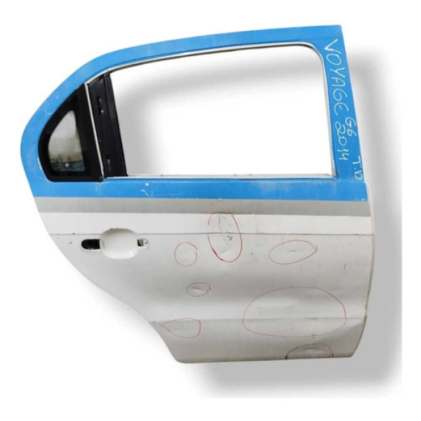 Porta Traseira Direita Volkswagen Voyage 2014 2015 Detalhe Traseira Direita Branco