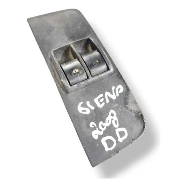 Moldura Botão Duplo Direit Vidro Fiat Siena 2008 735379269