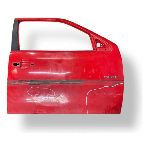 Porta Dianteira Direita Volkswagen Gol G4 2008 2009 Detalhe Dianteira Direita Vermelho