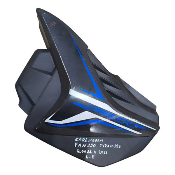 Carenagem Lado Esquerdo Honda  Fan 150 Titan 150 2011 A 2013 Preto