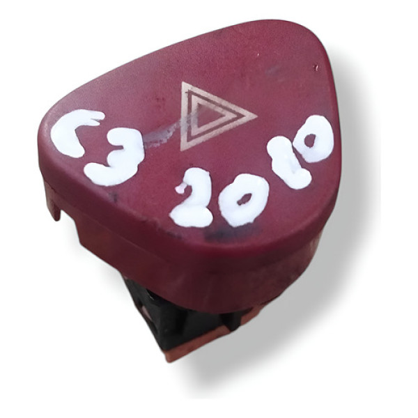 Botão Pisca Alerta Citroën C3 2008 2009 2010 2011 A 2012  Verde-musgo