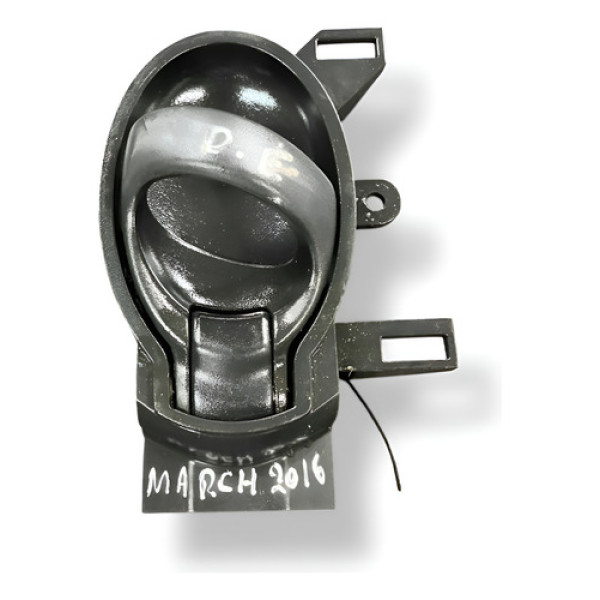 Maçaneta Interna Porta Dianteira Esquerda Nissan March 2016 Preto Dianteira