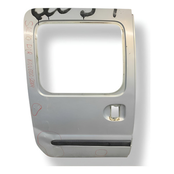 Porta Traseira Direita (correr ) Renault Kangoo 2004 Detalhe Traseira Direita Prateado