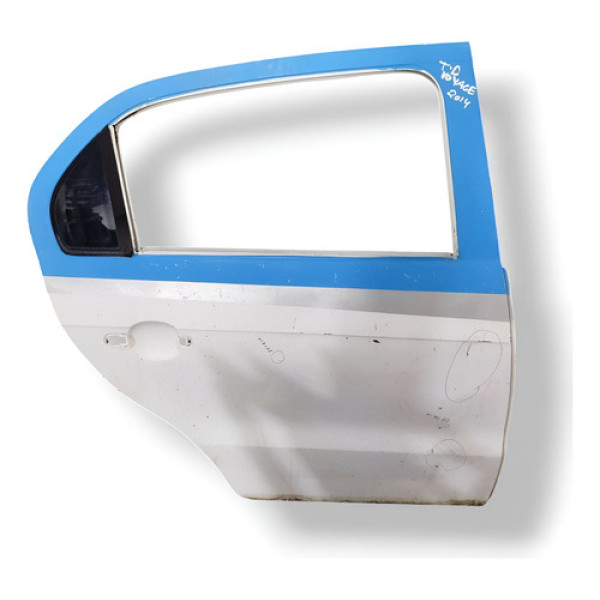Porta Traseira Direita Volkswagen Voyage G6 2013 14 Detalhes Branco Direita Traseira