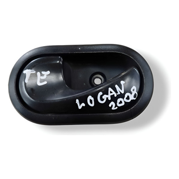 Maçaneta Interna Traseira Esquerda Renault  Logan 2008 2009 Preto Traseira