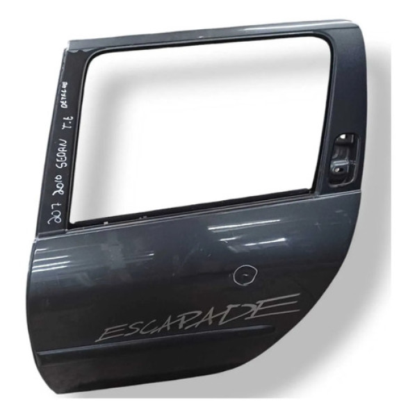 Porta Traseira Esquerda Peugeot 207 Sedan 2010 2011 Detalhe Traseira Esquerda Preto