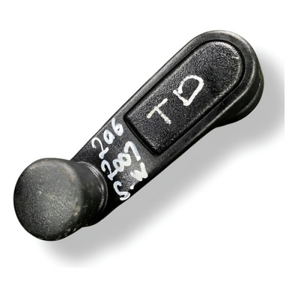 Manivela Vidro Traseiro Direito Peugeot 206 Sw 2007 2008 Preto