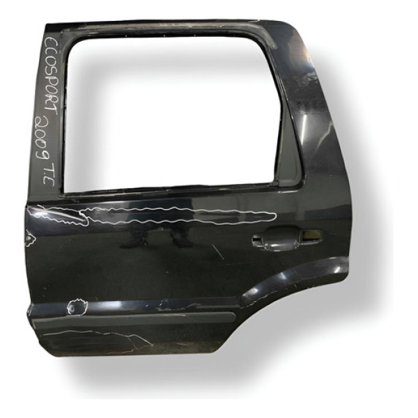 Porta Traseira Esquerda Ford Ecosport 2007 A 2012 Detalhe Preto