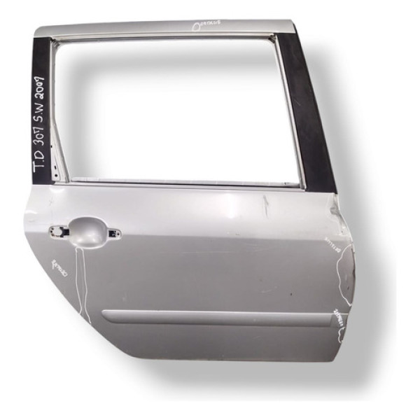 Porta Traseira Direita Peugeot 307 Sw 2.0 2007 Com Detalhes Traseira Direira Prateado