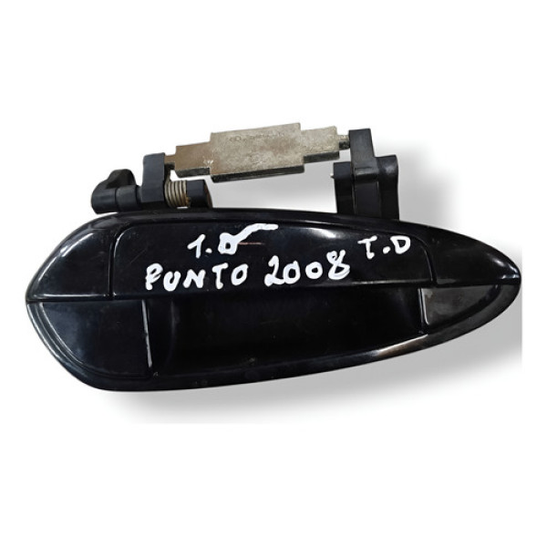 Maçaneta Externa Porta Traseira Direita Fiat Punto 2008 2009 Preto Traseira