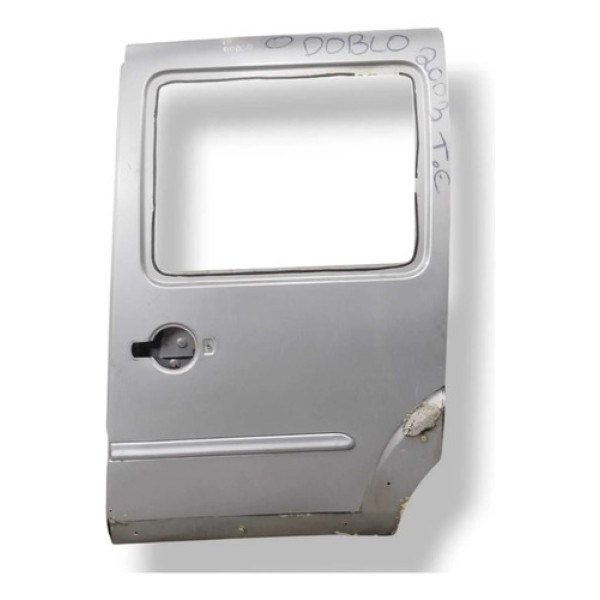 Porta Traseira Esquerdo Correr Fiat Doblo 2003 2004 Detalhe Traseira Esquedo Prateado