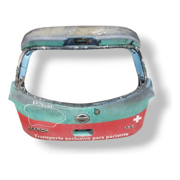 Tampa Traseira Porta Malas Nissan March 1.6 2015 2016 A 2020 Azul