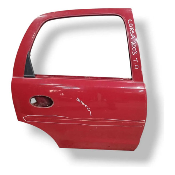  Porta Traseira Direita Chevrolet  Corsa 1.0 2003 Detalhe  Traseira Direita Vermelho