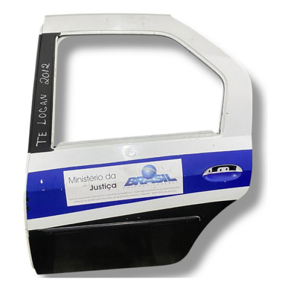 Porta Traseira Esquerda Renault Logan 2012 2013 Detalhe Traseira Esquerda Branco