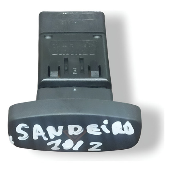 Botão Pisca Alerta Renault Sandero 2009/2010/2011/2012/2013 - Preto