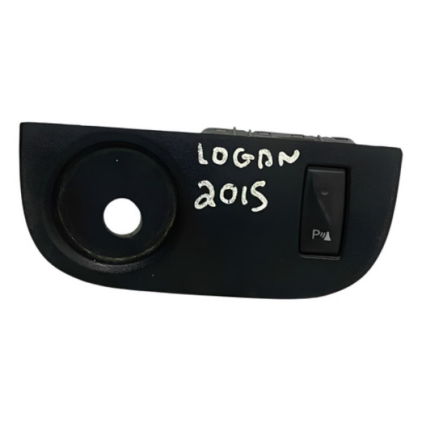 Moldura Botão Sensor De Estacionamento Renault Logan 2013-19 Preto