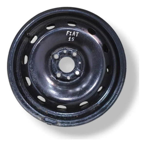 Roda Ferro Avulsa 4 Furos Fiat 15 Uno Palio 2003 2004 2005 Preto