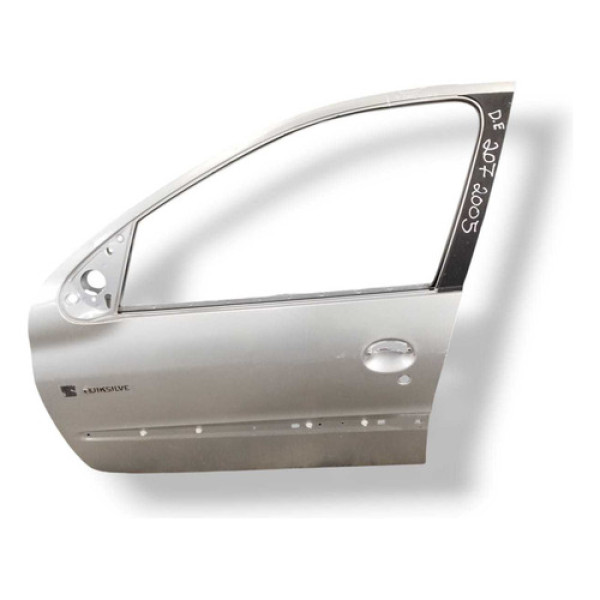 Porta Dianteira Esquerda - Peugeot 207 2005 2006 2007 A 2011 Dianteira Esquerda Prateado