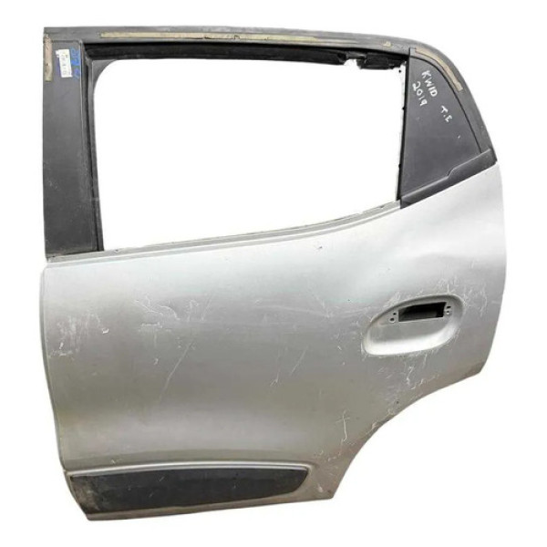 Porta Traseira Esquerda Renault Kwid 2019 2020 2021 Detalhe Traseira Esquerda Prateado