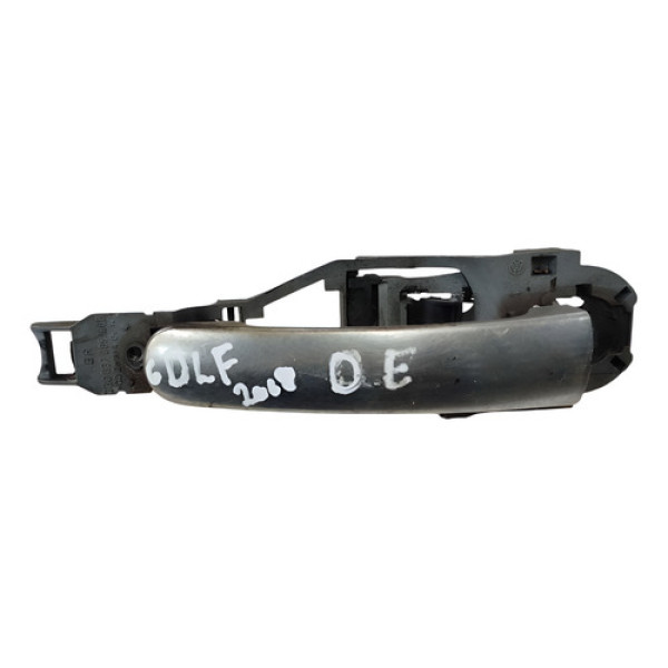 Maçaneta Externa Dianteira Esquerda Vw Golf 2008 6q0837885 Prateado Dianteira