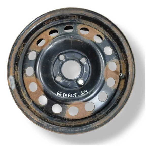 Roda De Ferro Avulsa Aro 14 - 4 Furos Renault Clio 2015/2016 Marrom-escuro