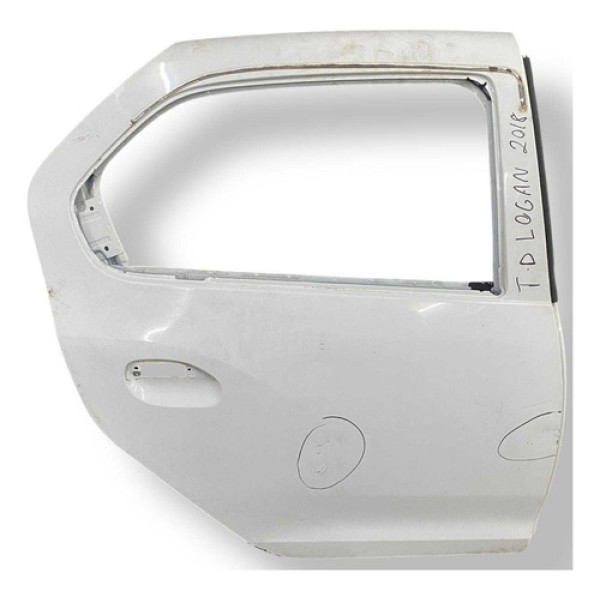 Porta Traseira Direita Renault Logan 2018 2019 2020 Detalhe Traseira Direita Branco