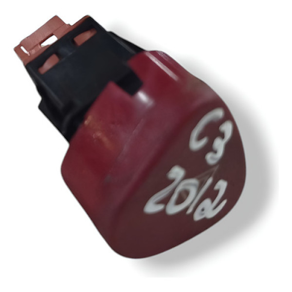 Botao Pisca Alerta Citroën C3 1.6 2006 2007 2010 2011 2012 Preto