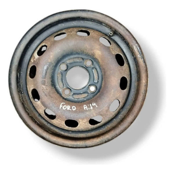 Roda Avulsa Aro 14 Ford Ka Fiesta Sedan - 4 Furos Original Cinza