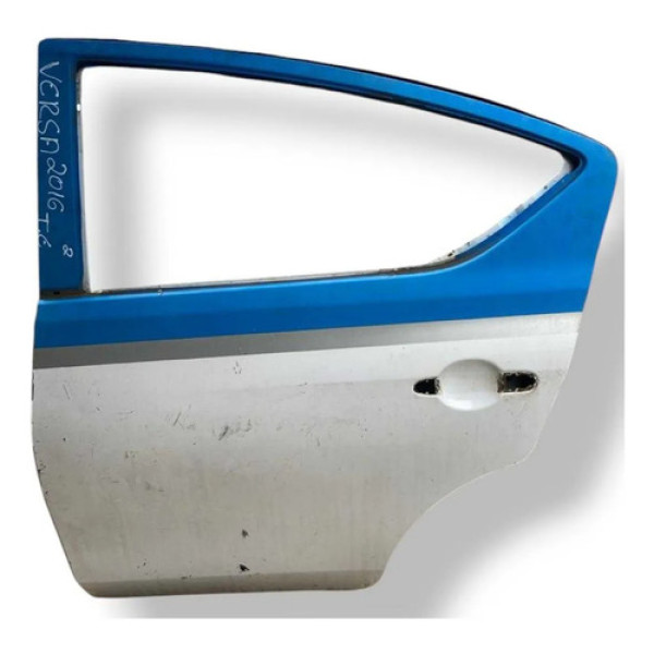 Porta Traseira Esquerda Nissan Versa 2015 2016 Detalhe Traseira Esquerdo Branco