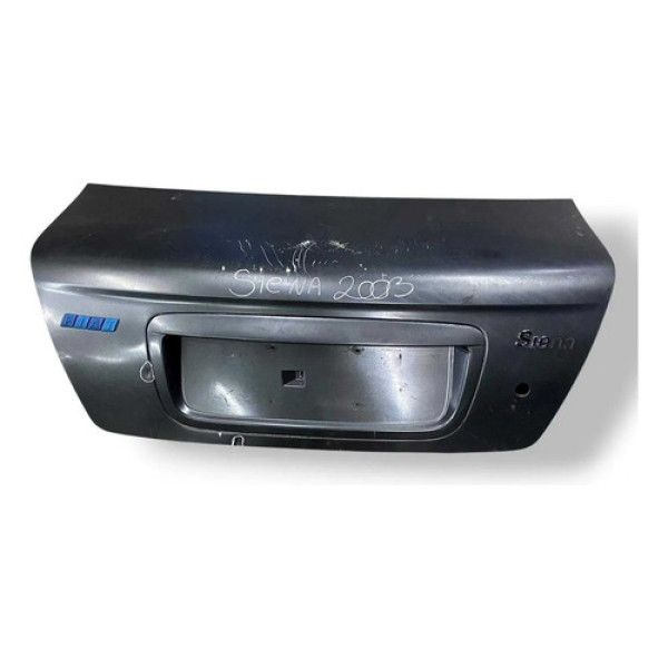 Tampa Traseira Porta Malas Fiat Siena 2001 A 2005 Detalhe Cinza-escuro