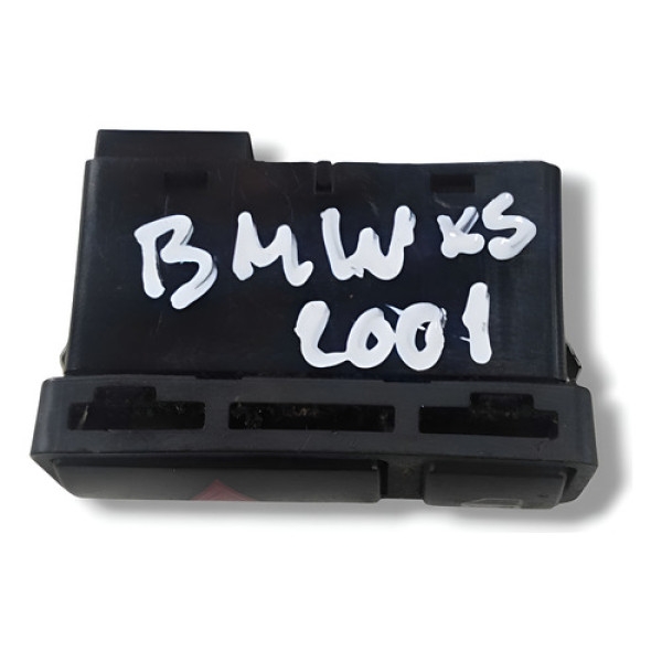 Botão Pisca Alerta Trava Vidro Bmw X5 2001 2002 2003 368920 Preto