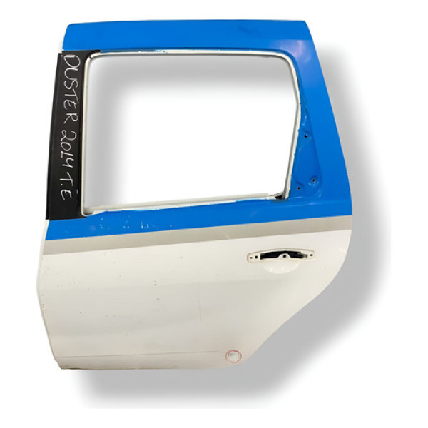 Porta Traseira Esquerda Renault Duster  2013  2014  Detalhe - Traseira - Esquerda - Azul