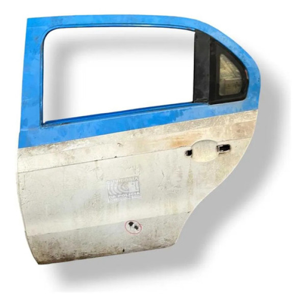 Porta Traseira Esquerda Vw Voyage 2014/2016 Original Detalhe Traseira Esquerda Branco