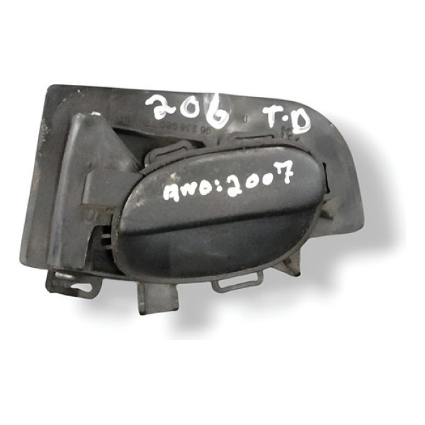 Maçaneta Interna Tras Direita Peugeot  206 2007 9623698077 Preto Traseira