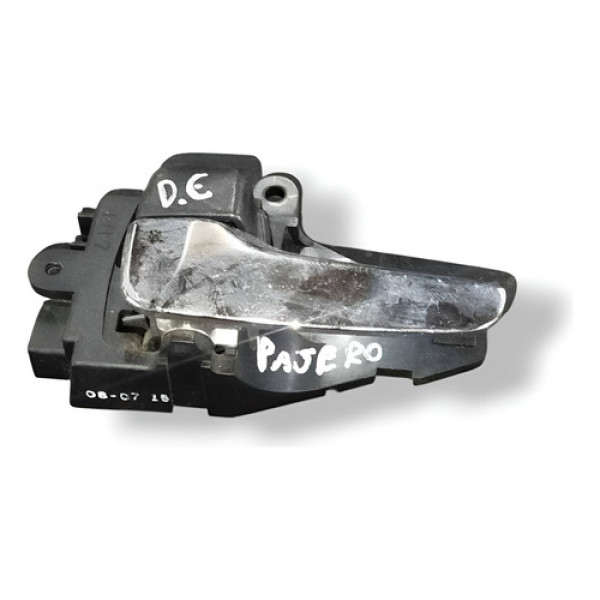 Maçaneta Interna Dianteir Esquerda Mitsubishi Outlander 2011 Prateado Dianteira