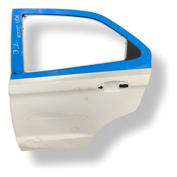 Porta Traseira Esquerda Ford Ka 2015 2016 2017 2018 Detalhe - Traseira - Esquerda - Branco