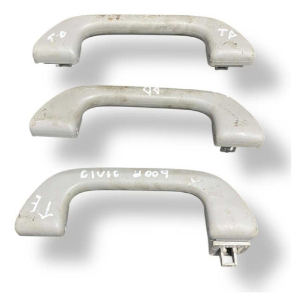 Trio Alças Puxadores Teto Honda Civic 2008 2009 2010 2011 Cinza