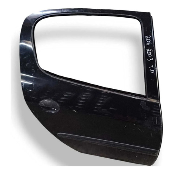 Porta Traseira Direita Peugeot 206 1.0 - 2001 2002 A 2005 Traseira Direita Preto