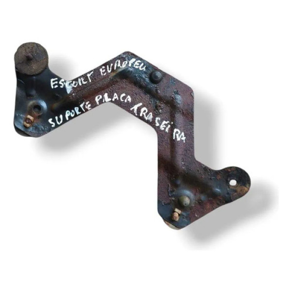 Suporte Placa Traseira Ford Escort 1993 1994 1995 1996 Prateado