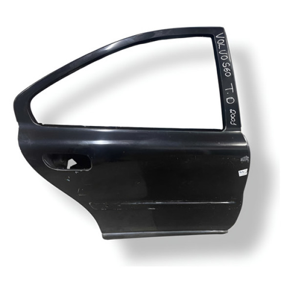 Porta Traseira Direita - Volvo S60 2001 2002 2003 2004 Preta Direita Traseira