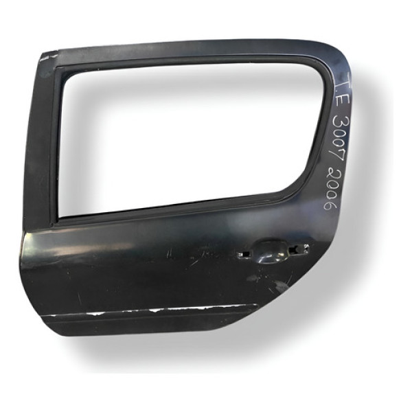 Porta Traseira Esquerda Peugeot 307 Sw 2.0 2006 Com Detalhe Traseira Esquerda Prateado