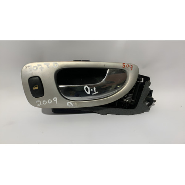  Maçaneta Interna Traseira Direita Peugeot  307 2010 Preto Traseira