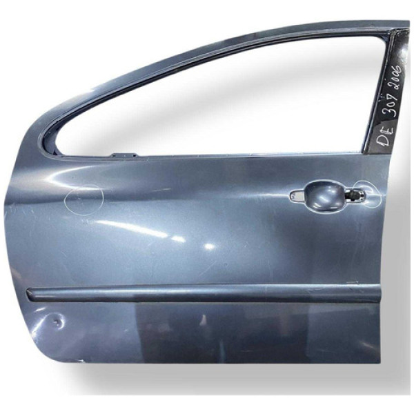 Porta Dianteira Esquerda Peugeot 307  2006 2007 Detalhe Dianteira Esquerda Cinza