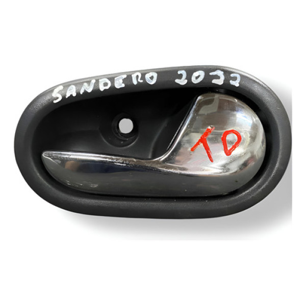 Maçaneta Interna Tras Direita Sandero 2021 2022 806708506r Prateado Traseira