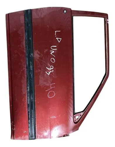 Porta Dianteira Direita Fiat Uno 1992 1993 A 2003 Detalhe  Dianteira Direta Vermelho